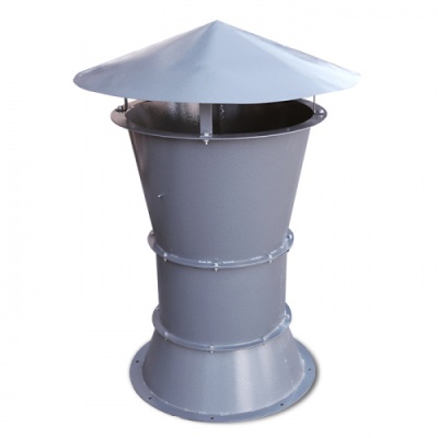 Вентилятор крышный осевой ВКРО-4 с двигателем 0,25/1000 из углеродистой стали