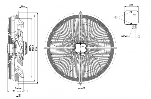 Осевой вентилятор ebmpapst S8D630AO0901