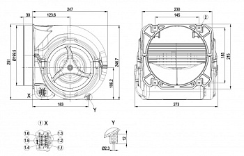 Центробежный вентилятор ebmpapst D2E160GL0701