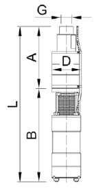 Габаритные размеры ЭЦВ 5-4-125