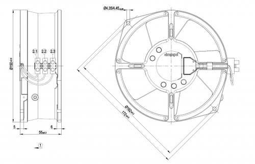 Осевой вентилятор ebmpapst W2S130AA2381