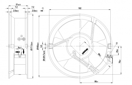 Осевой вентилятор ebmpapst W2E143AB0906