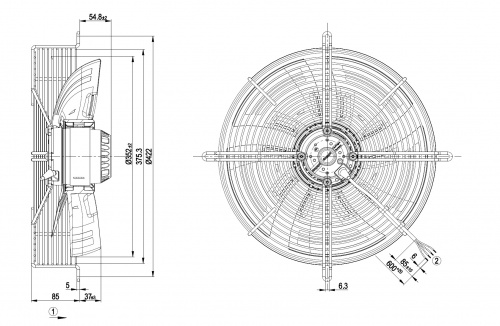 Осевой вентилятор ebmpapst S4E350AN0231