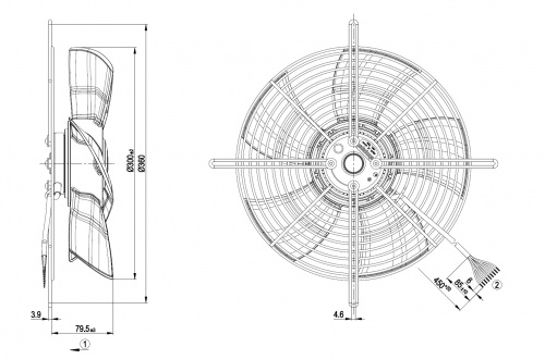 Осевой вентилятор ebmpapst S4D300BS3437