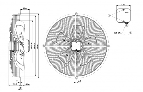Осевой вентилятор ebmpapst S4D560AB0101