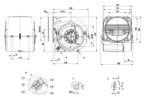 Центробежный вентилятор ebmpapst D2E146HT6731