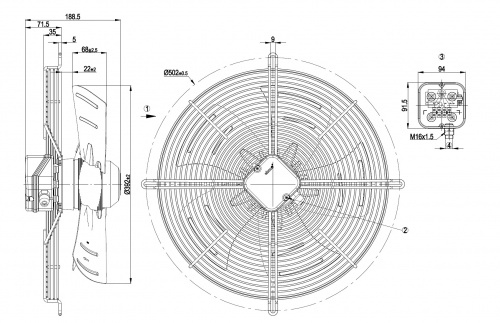Осевой вентилятор ebmpapst S4E400BP0236