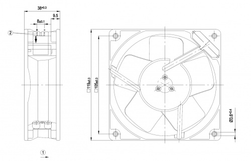 Осевой вентилятор ebmpapst W2G110AK4331