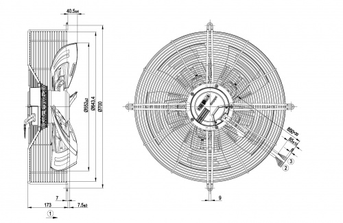 Осевой вентилятор ebmpapst S3G560AQ4102