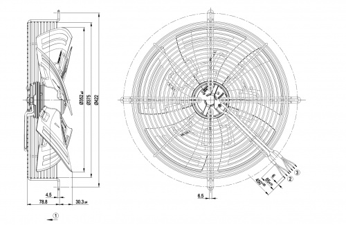 Осевой вентилятор ebmpapst S3G350AG0332