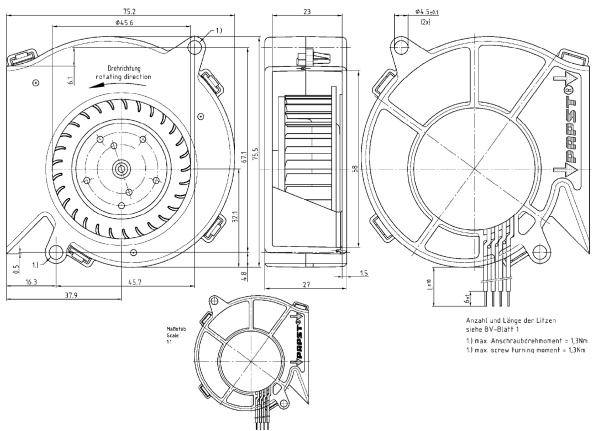 Вентилятор компактный ebmpapst RL 48-19/12