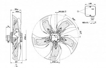 Осевой вентилятор ebmpapst A6D800AD0102