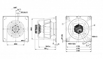 Центробежный вентилятор ebmpapst K3G560PC0401