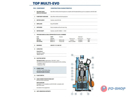 Насос колодезный Pedrollo TOP MULTI 2-EVO