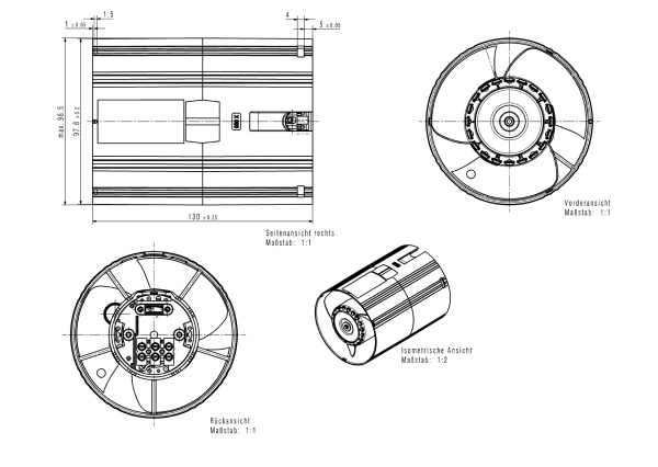 Вентилятор компактный ebmpapst AC 100 NR