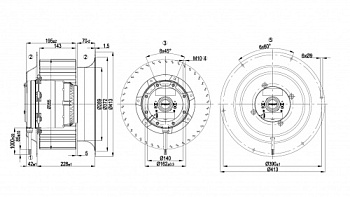 Центробежный вентилятор ebmpapst R4D355CM1501