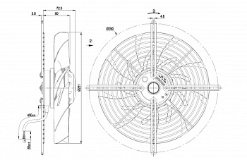 Осевой вентилятор ebmpapst S4E250BI0201