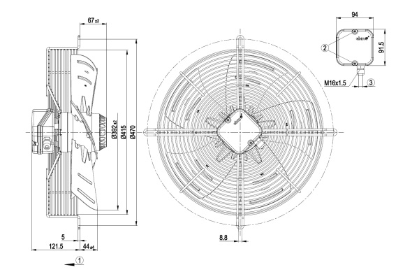 Осевой вентилятор ebmpapst S4E400AP0242