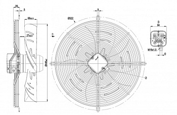 Осевой вентилятор ebmpapst S4E450BP0110