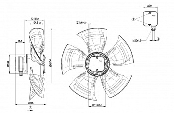 Осевой вентилятор ebmpapst A4D500AM0302