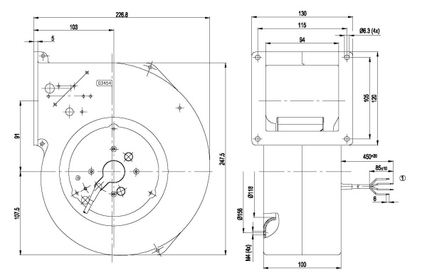 Центробежный вентилятор ebmpapst G2E140AL4001