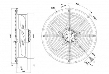 Осевой вентилятор ebmpapst W2D300CP0230