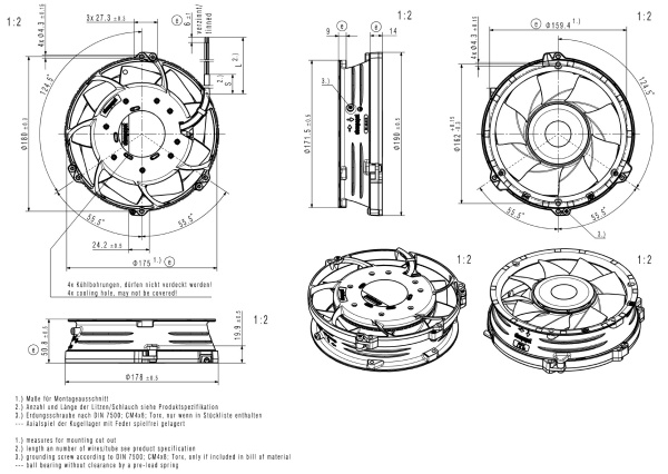 Вентилятор компактный ebmpapst DV 6318/2 TDH4P