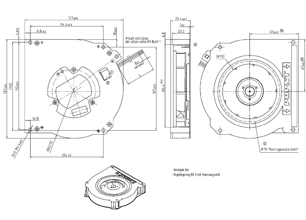 Вентилятор компактный ebmpapst RLF 100-11/12