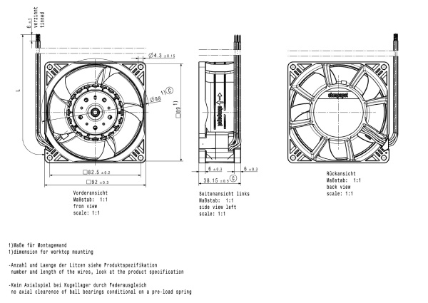 Вентилятор компактный ebmpapst 3218 J/2 H4PR