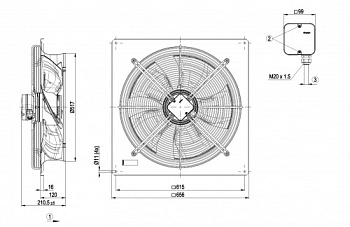 Осевой вентилятор ebmpapst W4D500DJ0306