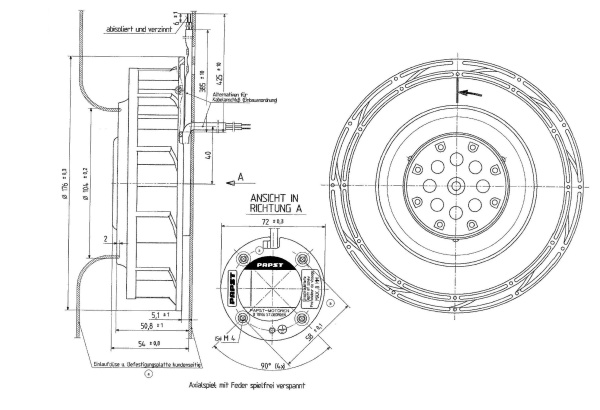 Вентилятор компактный ebmpapst RER 160-28/06 S