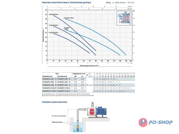 Насосная станция Pedrollo PLURIJETm 3/60X 24cl