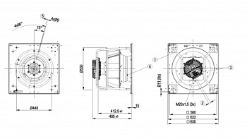 Центробежный вентилятор ebmpapst K3G450PI8602