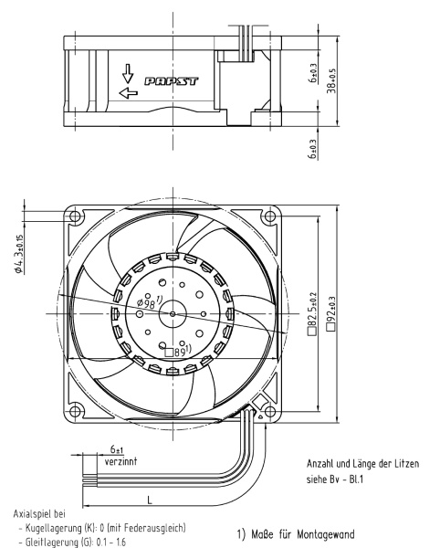 Вентилятор компактный ebmpapst 3212 J/2 H