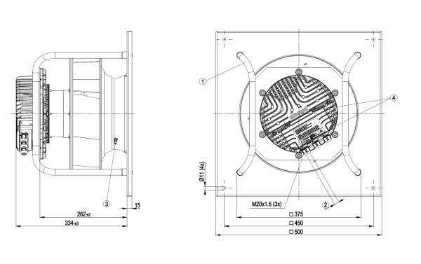 Центробежный вентилятор ebmpapst K3G310AZ8802