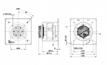 Центробежный вентилятор ebmpapst K3G310PH5802