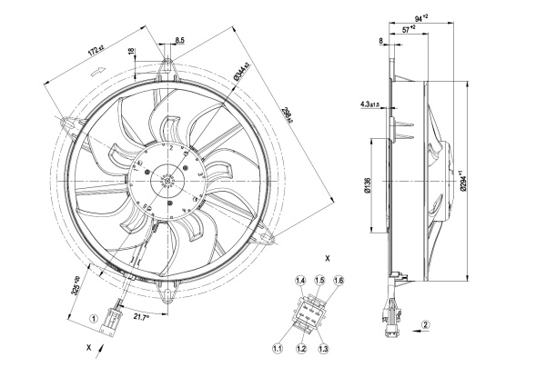 Осевой вентилятор ebmpapst W3G280EQ2043