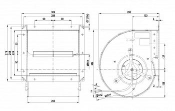 Центробежный вентилятор ebmpapst D4E180CA0202