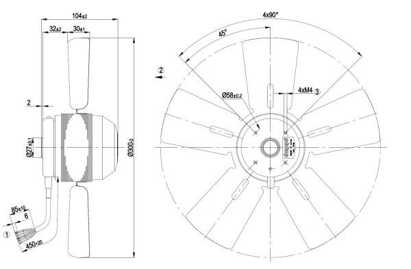 Осевой вентилятор ebmpapst A2D300AD0201
