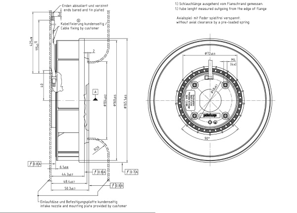 Вентилятор компактный ebmpapst RER 160-28/18 NTDAU