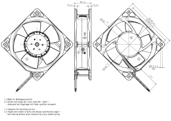 Вентилятор компактный ebmpapst 4118 N/2 H7P