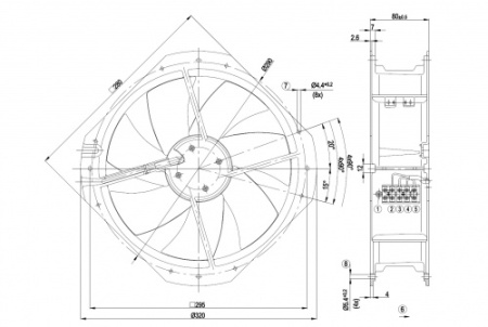 Осевой вентилятор ebmpapst W1G250HH3752