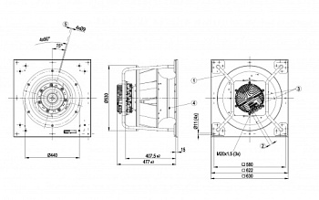 Центробежный вентилятор ebmpapst K3G450PA2371