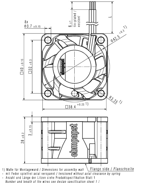 Вентилятор компактный ebmpapst 424 JH