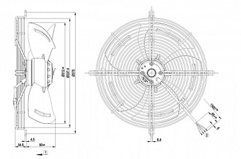 Осевой вентилятор ebmpapst S4D315BP3041