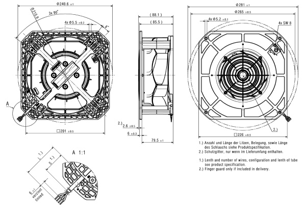 Вентилятор компактный ebmpapst RG 190-39/14/2 TDMO-221
