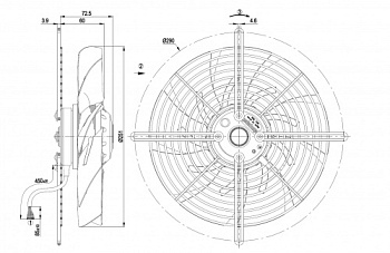 Осевой вентилятор ebmpapst S2D250BI0201